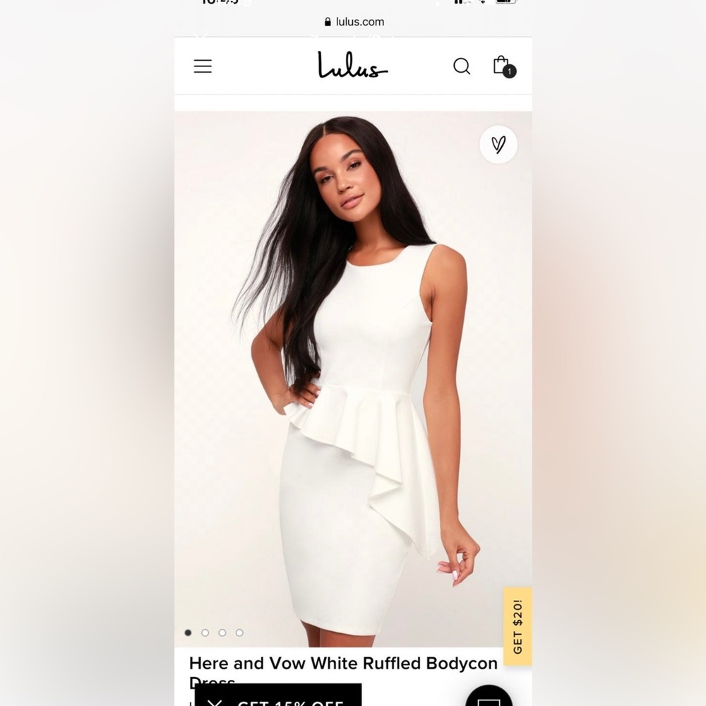 Lulus Here and Vow White Ruffle Dress